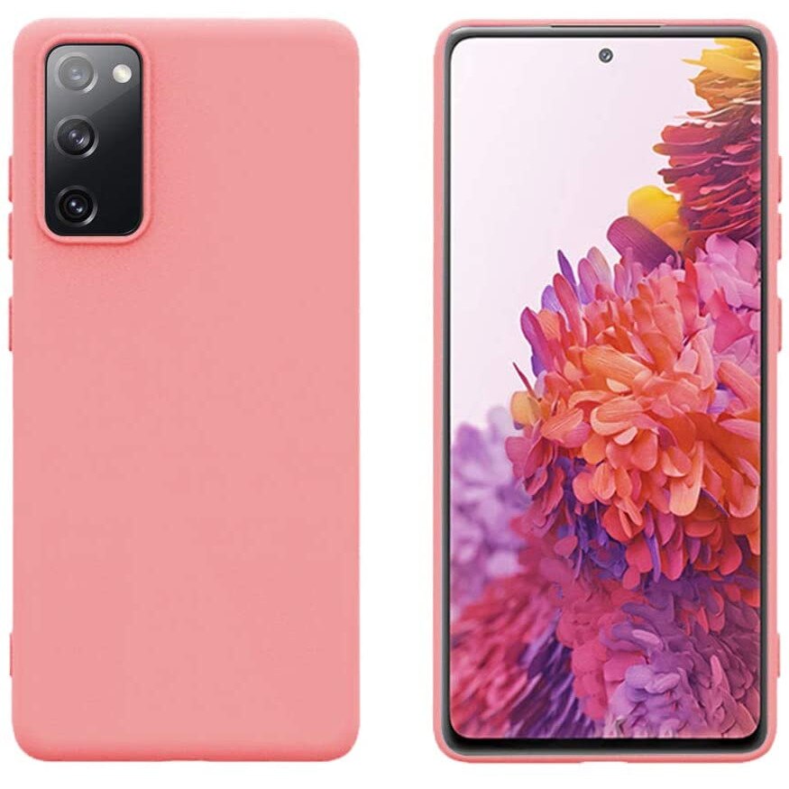 Husa protectie compatibila cu Samsung Galaxy S20 FE, ultra slim, silicon Roz, cu interior de catifea, protectie camera, PlanetPhone