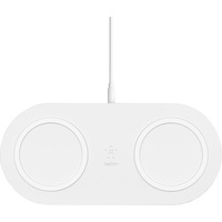 Pad de incarcare wireless dual Belkin BOOST CHARGE Qi 15w, Alb