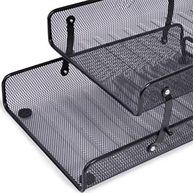 Двуместен офис органайзер, 35x27см, А4, Метал, Черен - eMAG.bg