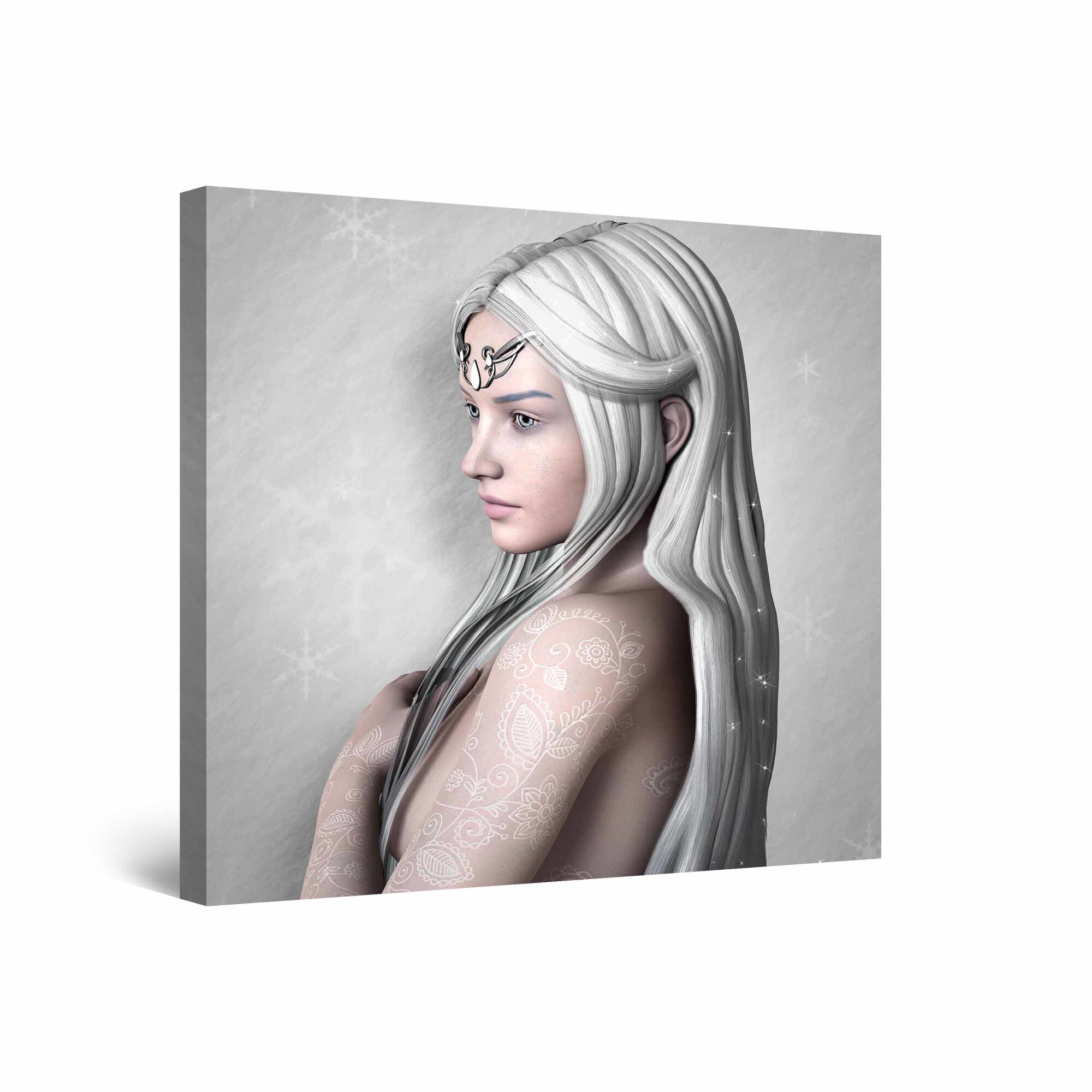 Tablou DualView Startonight Fata Nordica, luminos in intuneric, 60 cm x 60 cm