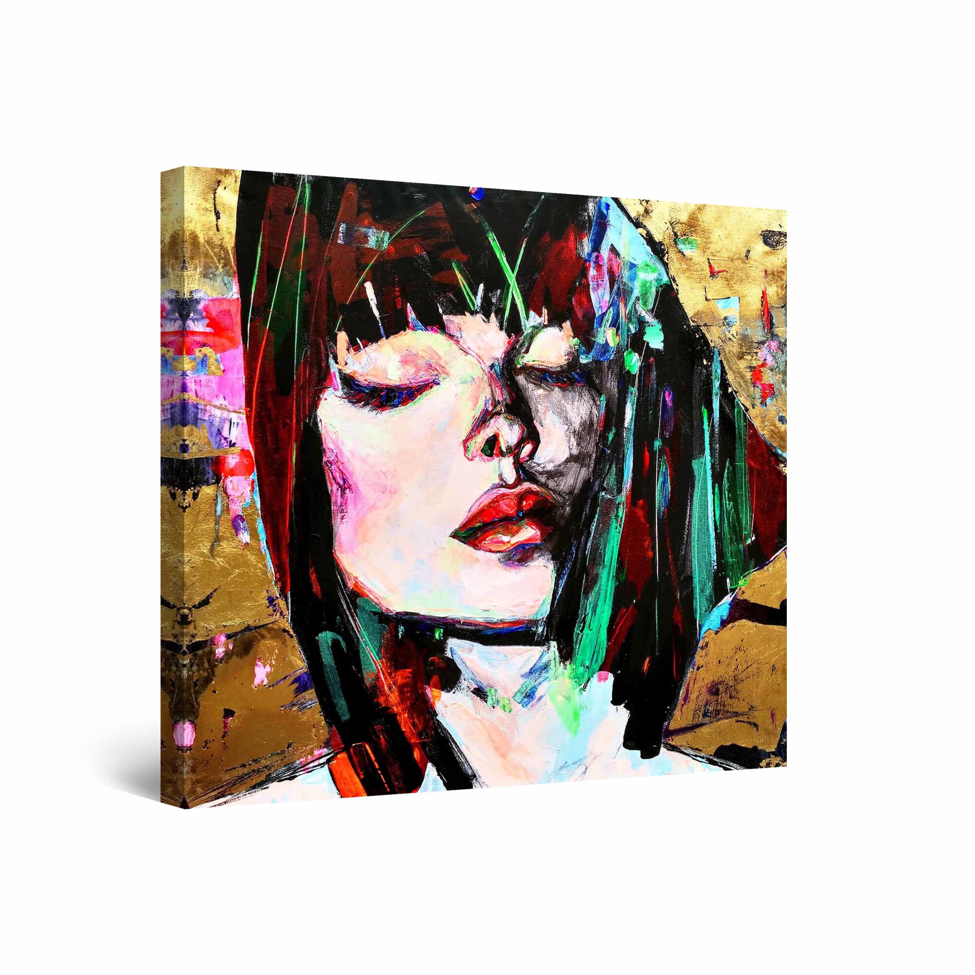 Tablou DualView Startonight Linii Perfect Feminine, luminos in intuneric, 40 cm x 40 cm