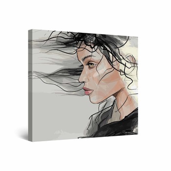 Tablou DualView Startonight Femeie in Timp, luminos in intuneric, 30 cm x 30 cm Tablou DualView Startonight Femeie in Timp, luminos in intuneric, 30 cm x 30 cm