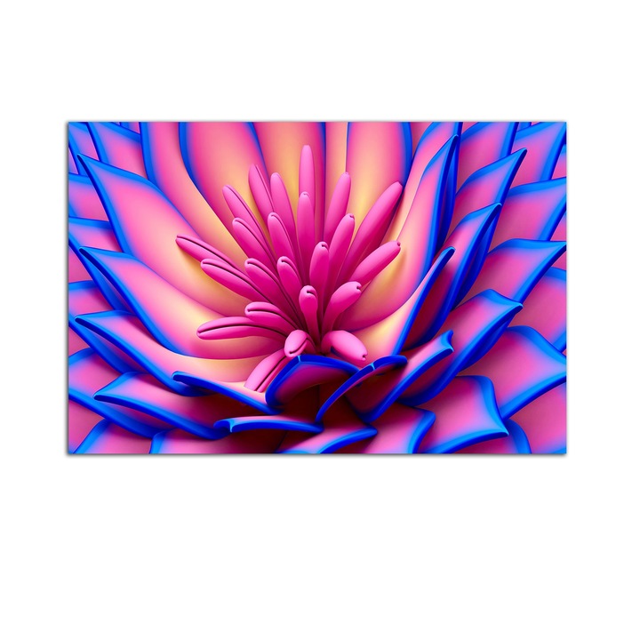 Tablou Startonight pe sticla acrilica Plante Suculente, luminos in intuneric, 90 cm x 60 cm