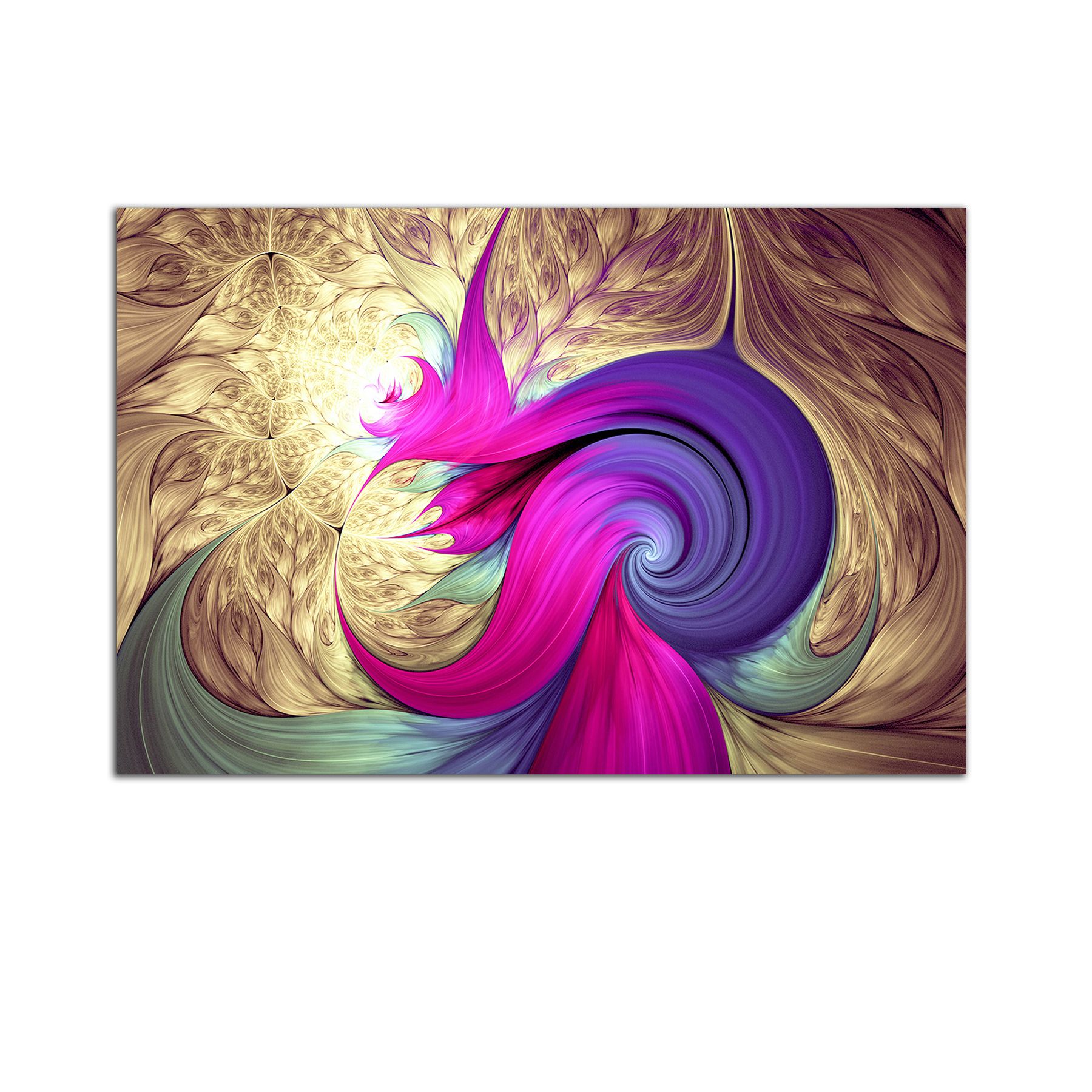 Tablou Startonight pe sticla acrilica Forme Purpurii, luminos in intuneric, 90 cm x 60 cm