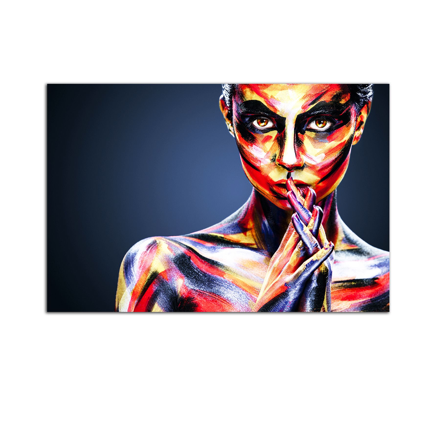Tablou Startonight pe sticla acrilica Bust Multicolor, luminos in intuneric, 60 cm x 40 cm