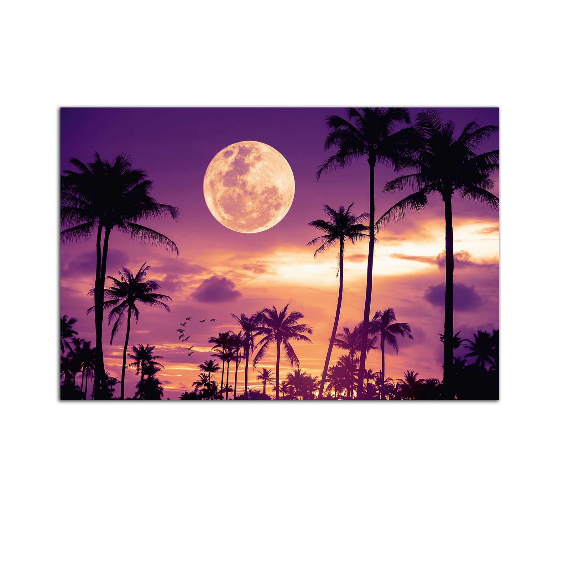 Tablou Startonight pe sticla acrilica Peisaj Violet, luminos in intuneric, 90 cm x 60 cm