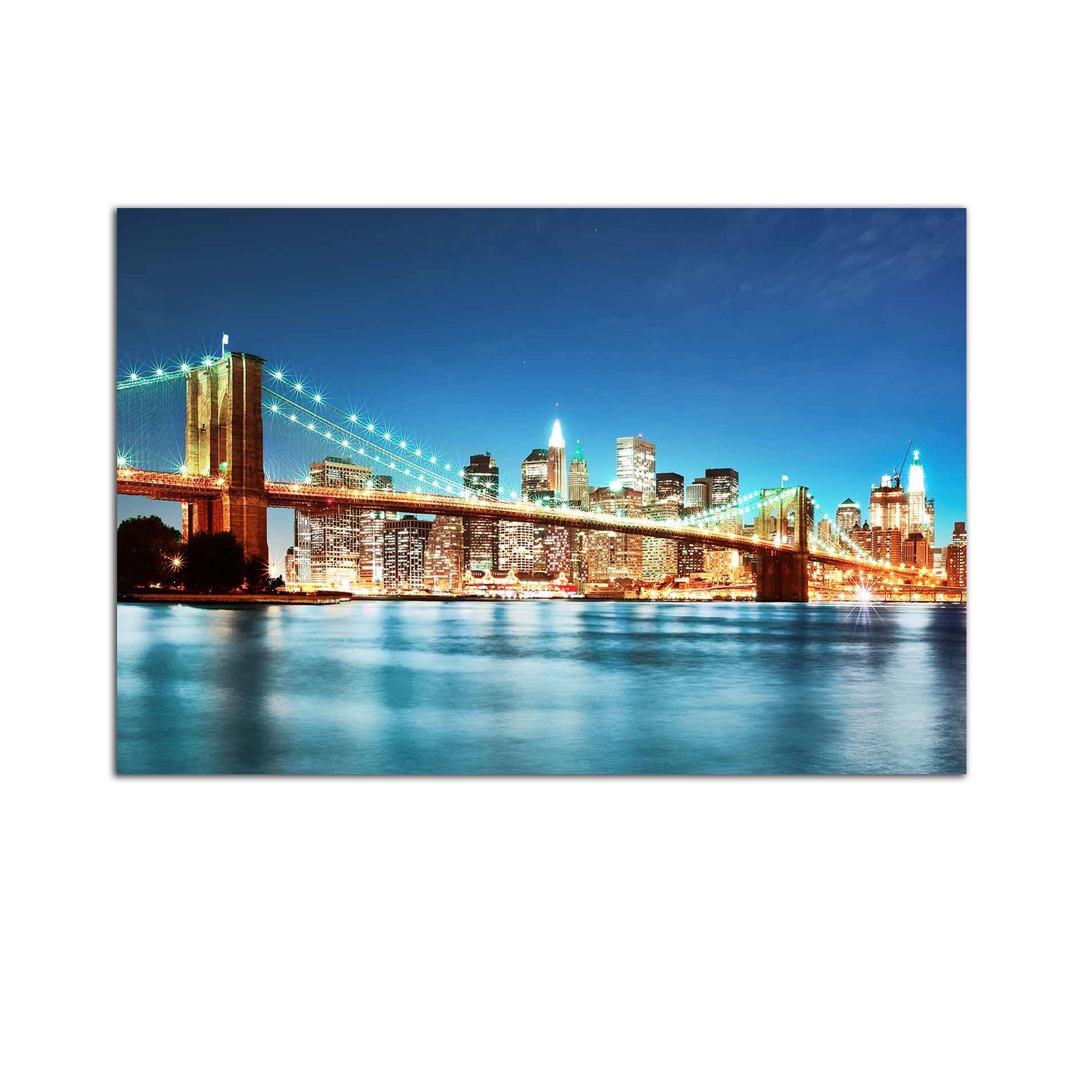Tablou Startonight pe sticla acrilica Lumini in Oras, luminos in intuneric, 60 cm x 40 cm
