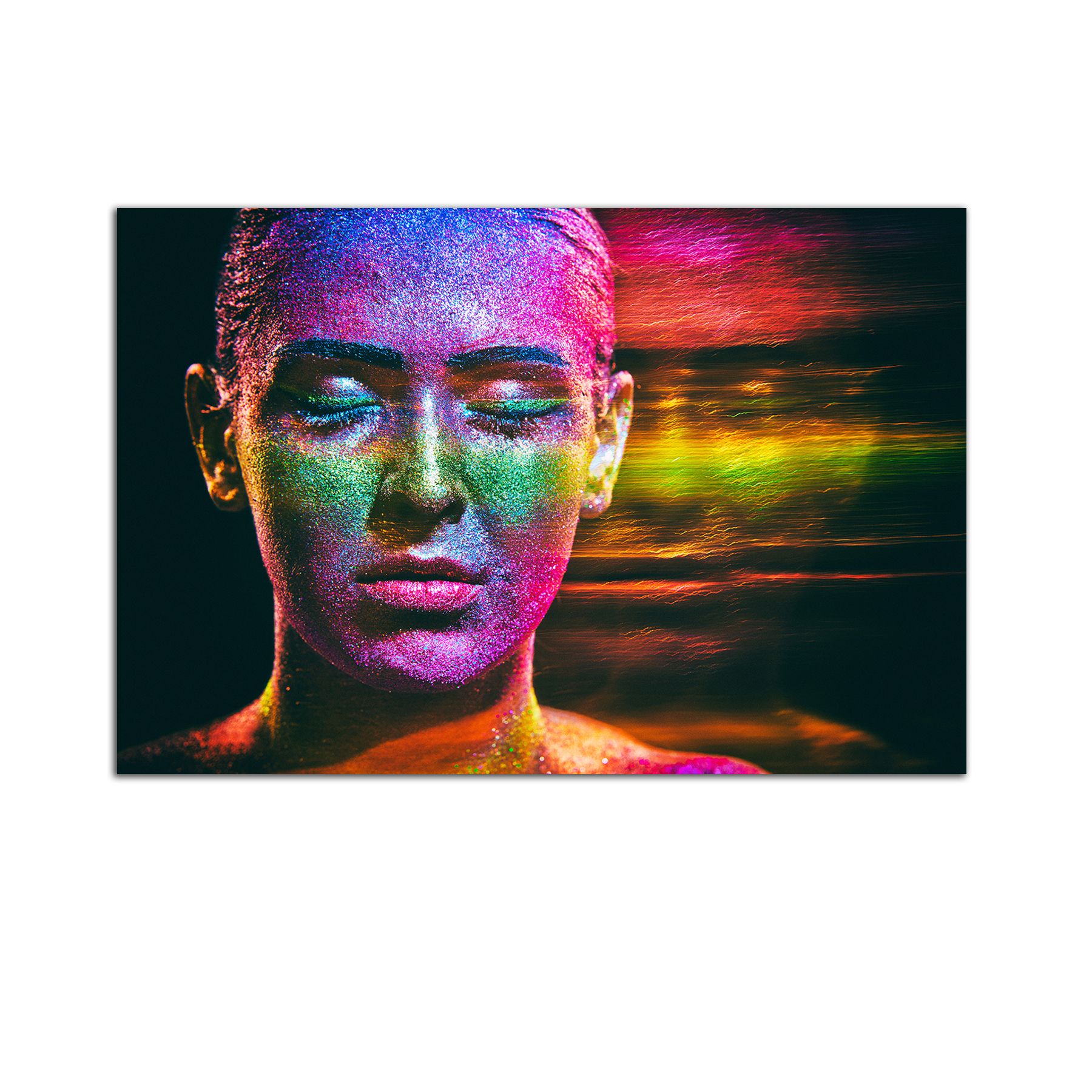 Tablou Startonight pe sticla acrilica Machiaj Sclipitor, luminos in intuneric, 60 cm x 40 cm