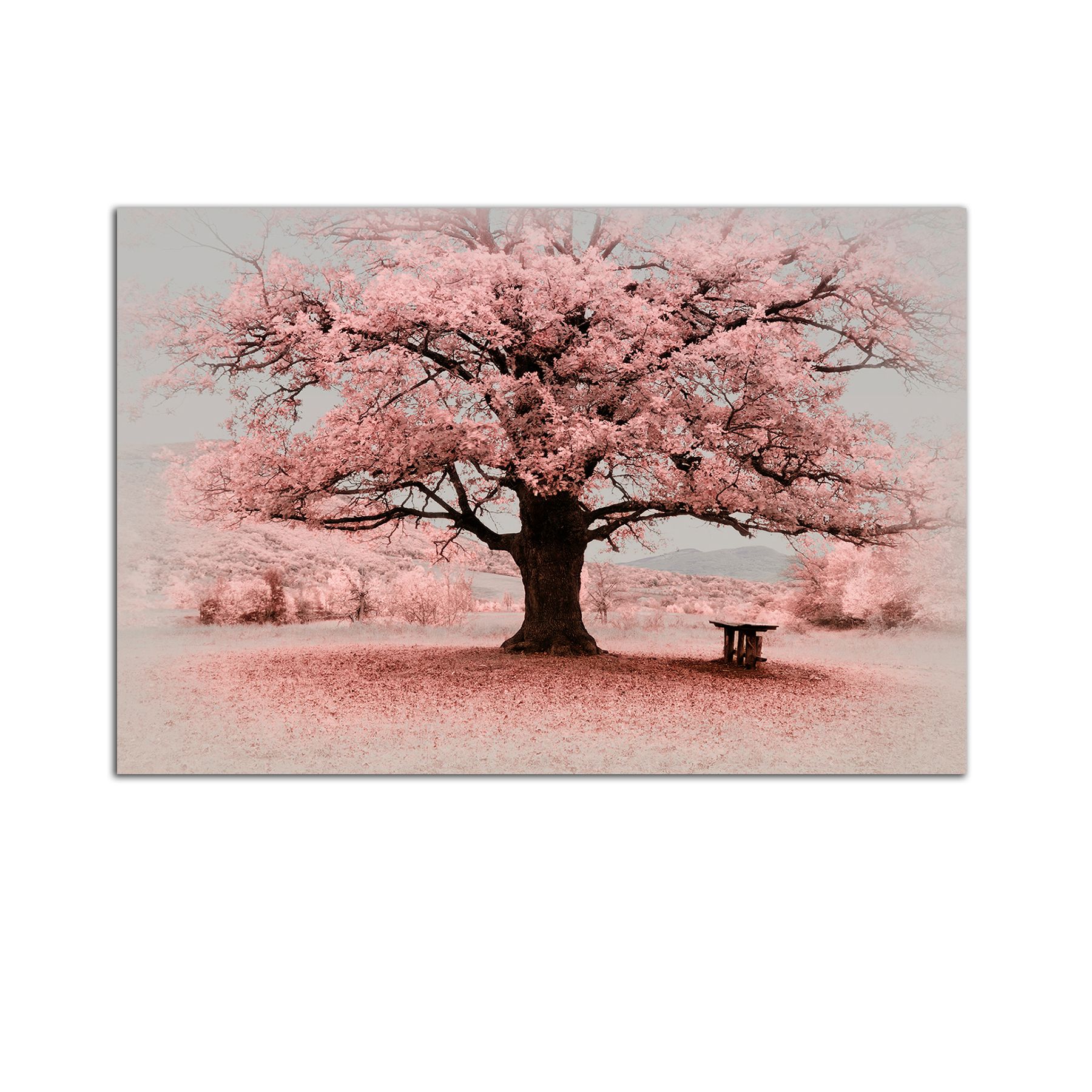 Tablou Startonight pe sticla acrilica Peisaj Roz, luminos in intuneric, 60 cm x 40 cm