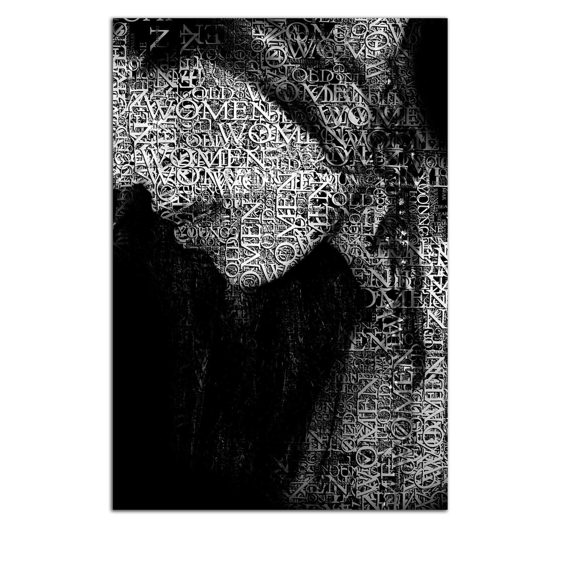 Tablou Startonight pe sticla acrilica Portret Numeric, luminos in intuneric, 60 cm x 40 cm