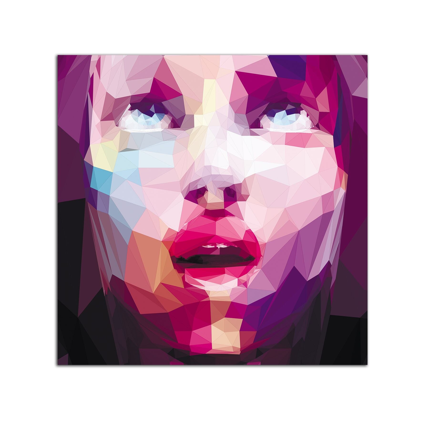 Tablou Startonight pe sticla acrilica Portret Violet, luminos in intuneric, 60 cm x 60 cm