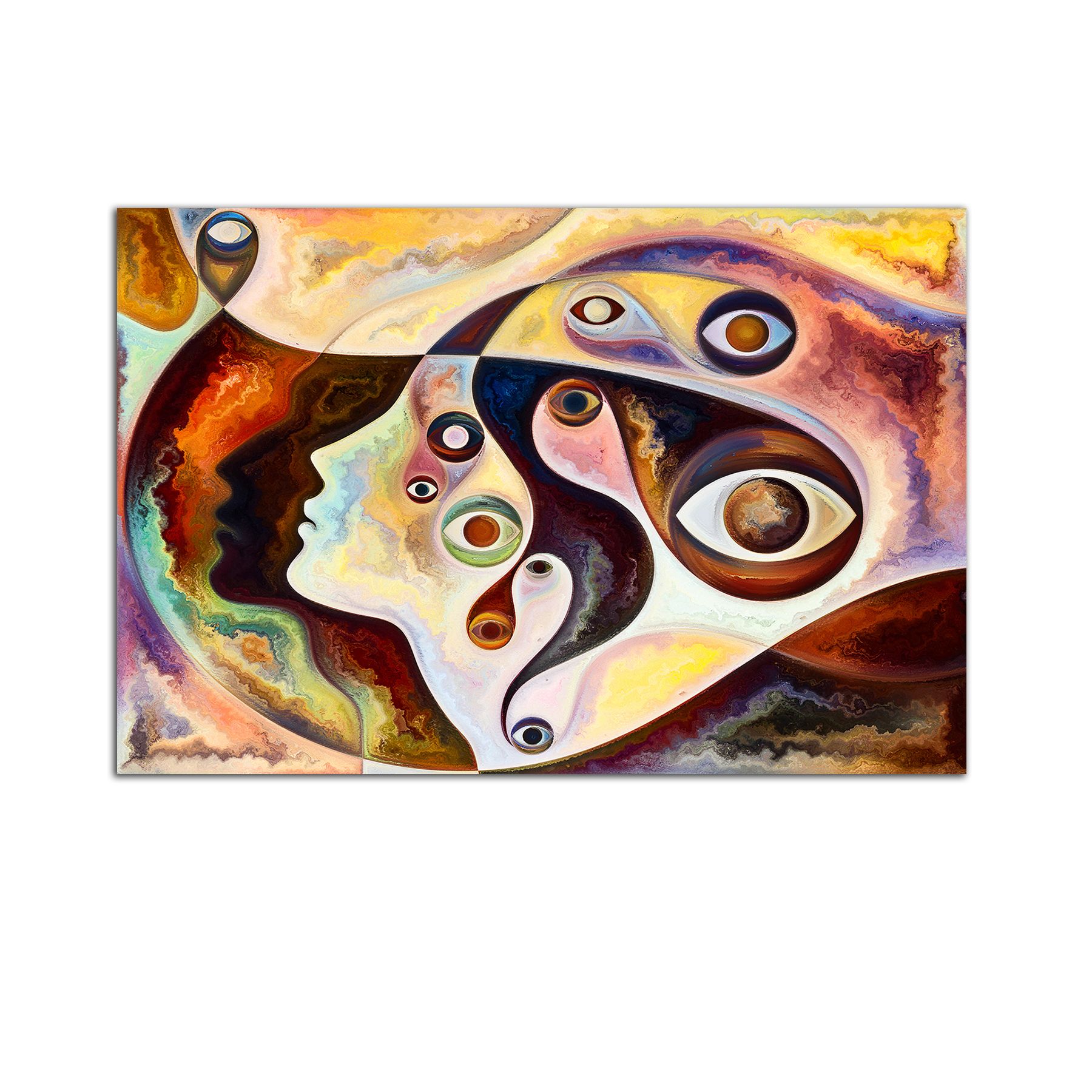 Tablou Startonight pe sticla acrilica Omniscienta, luminos in intuneric, 90 cm x 60 cm