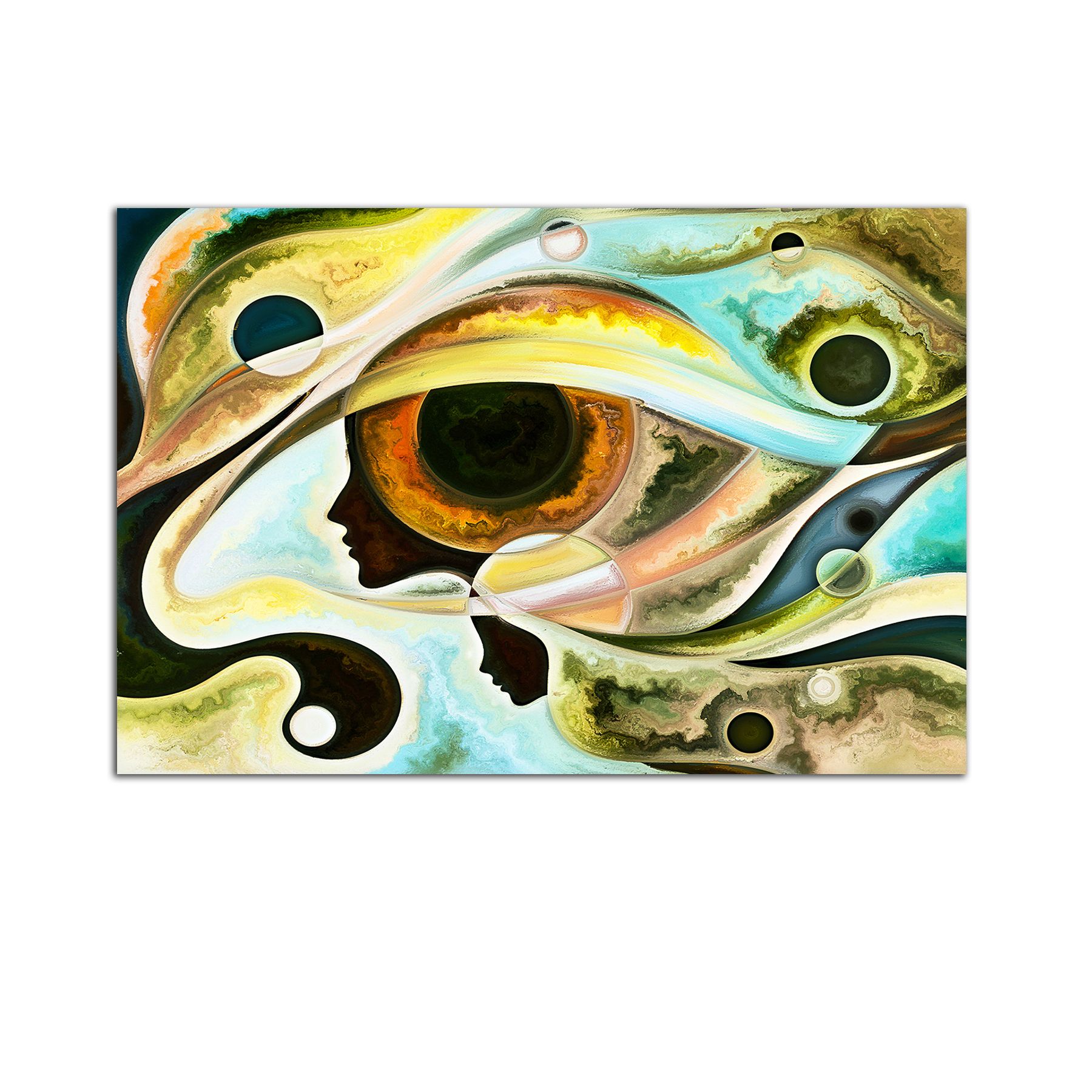 Tablou Startonight pe sticla acrilica Ochiul, luminos in intuneric, 90 cm x 60 cm
