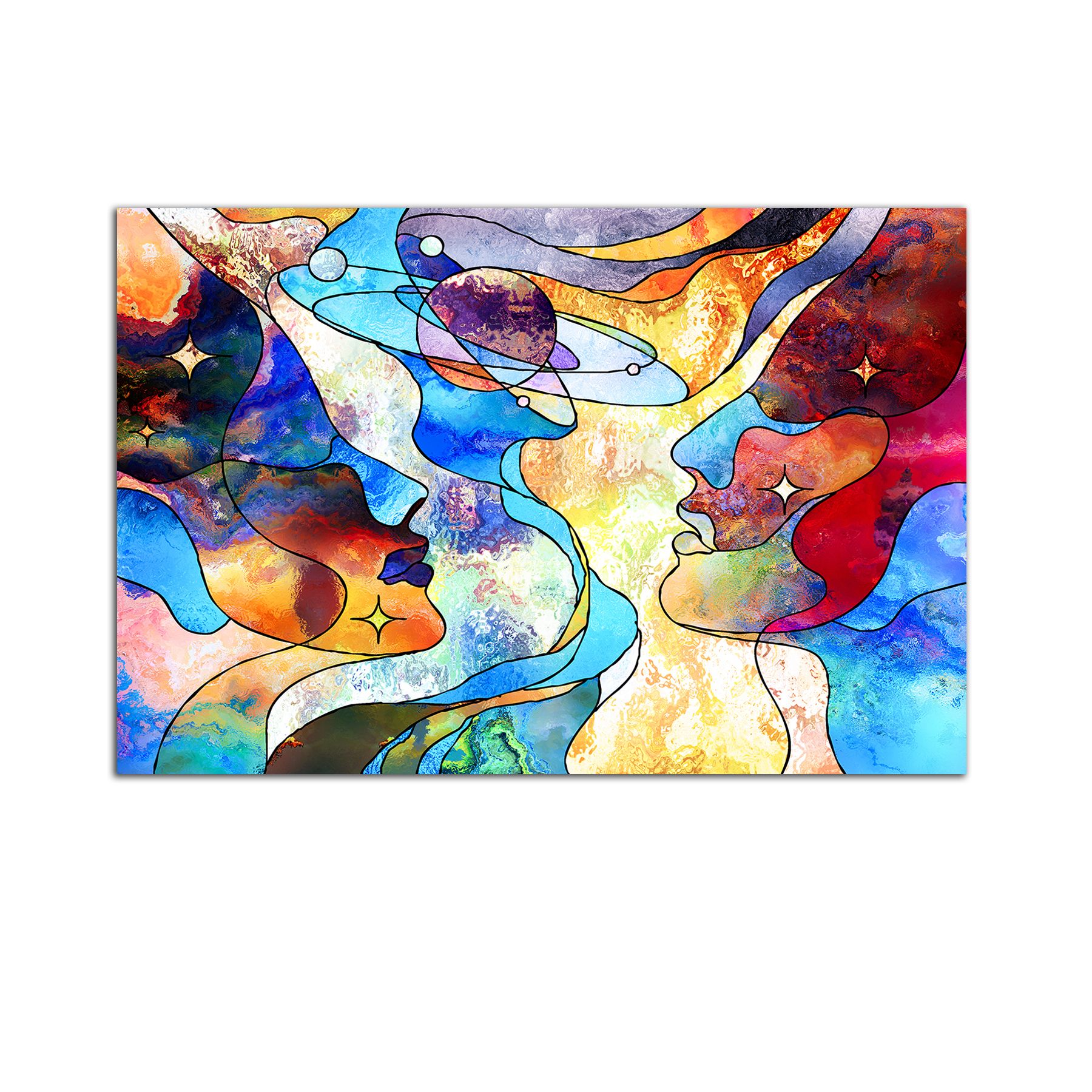 Tablou Startonight pe sticla acrilica Infinit din dragoste, luminos in intuneric, 90 cm x 60 cm