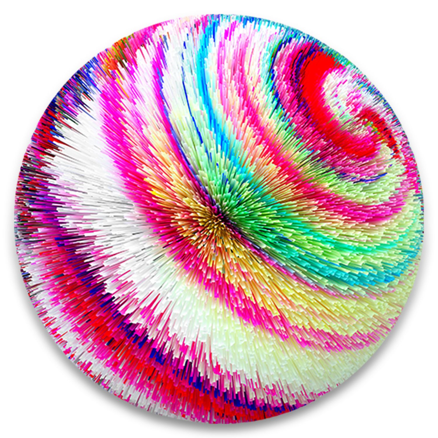 Tablou Startonight pe sticla acrilica Sfera Multicolora, luminos in intuneric, Ø 60 cm