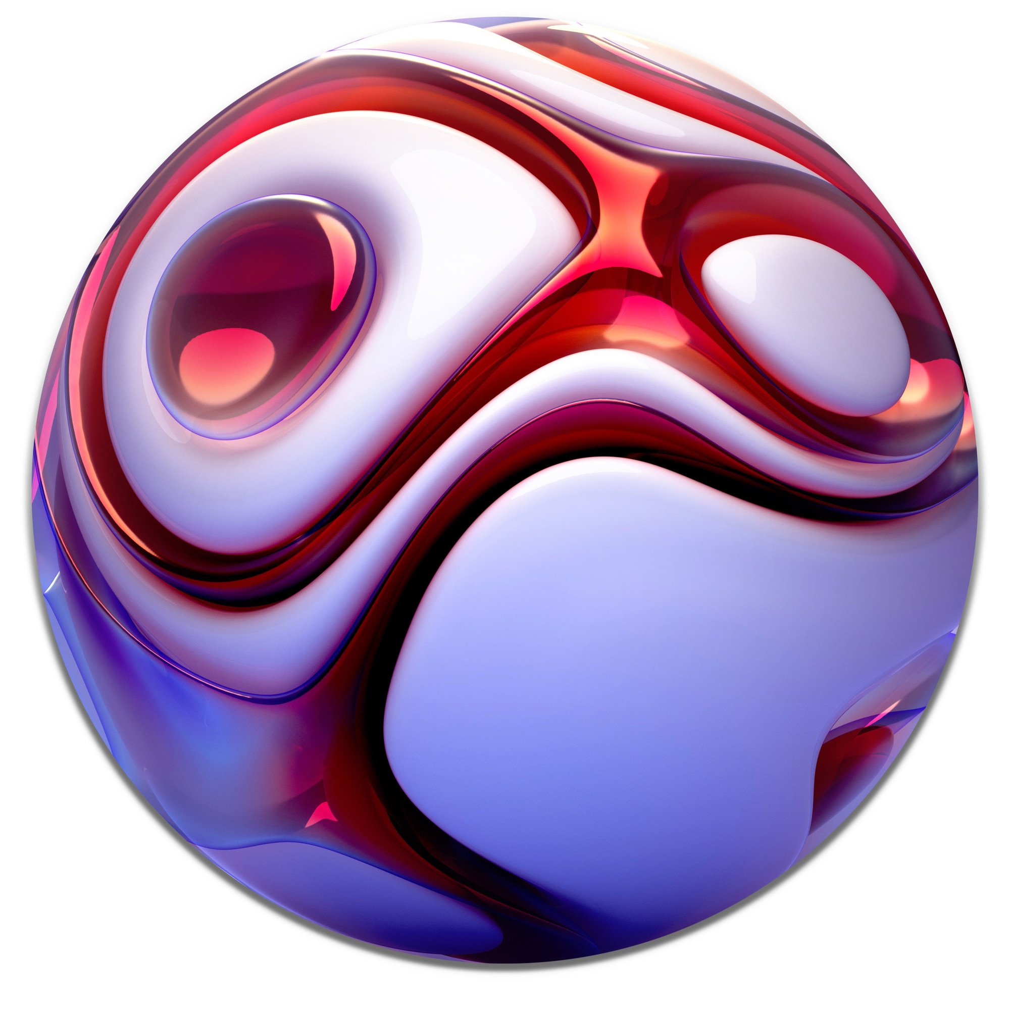 Tablou Startonight pe sticla acrilica Sfera cu Detalii Rosii, luminos in intuneric, Ø 60 cm