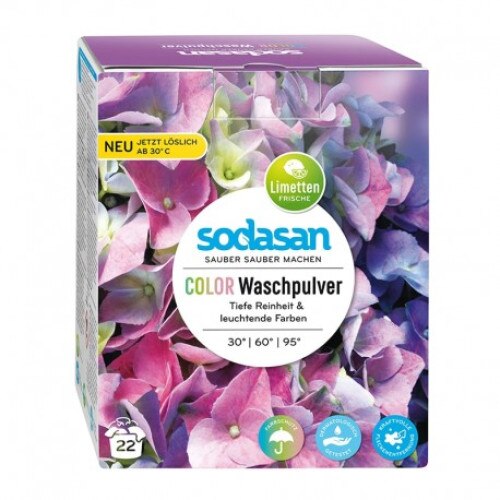 Detergent praf bio de rufe albe si colorate Lime 1010g Sodasan