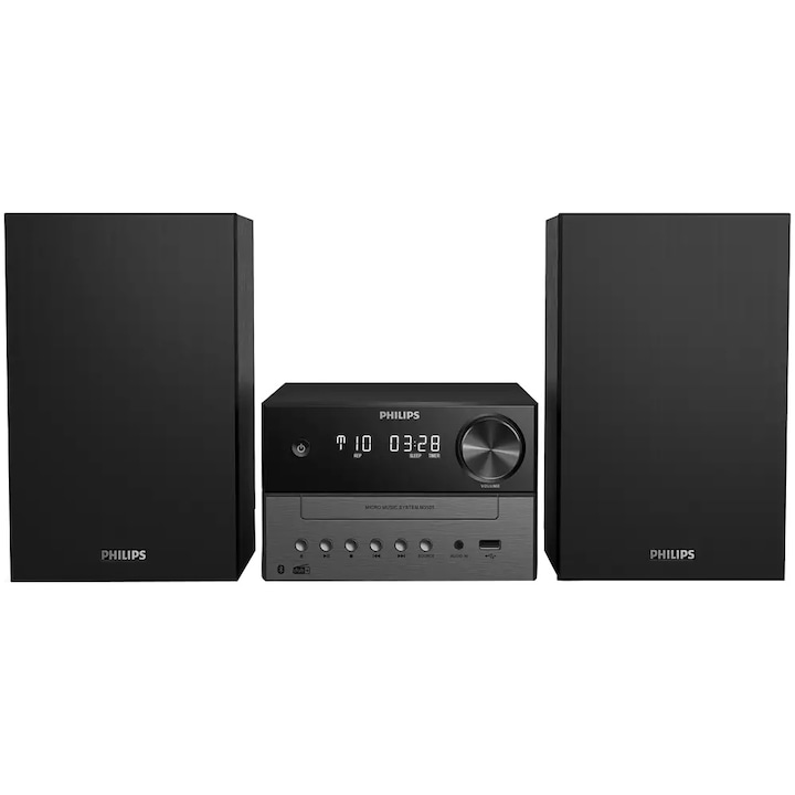 Microsistem audio PhilipsTAM3505/12, Bluetooth, CD-R/RW, MP3, USB, 18W, negru