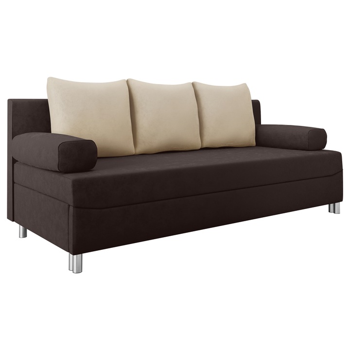 Canapea Don, MIRJAN24, maro + bej, 80x192x86 cm