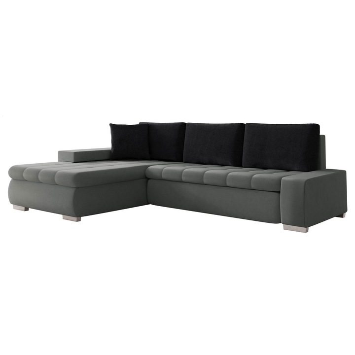 Coltar rabatabil Herkules Mini, MIRJAN24, universal, gri / negru, 185x265x85 cm