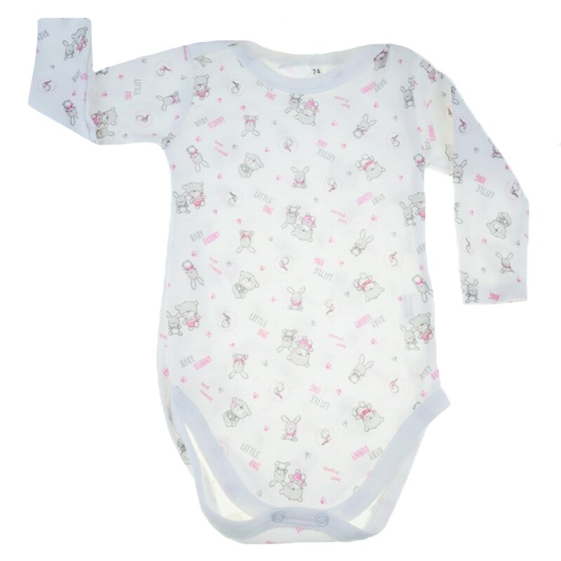 Body cu maneca lunga, fete, Karen, Alb