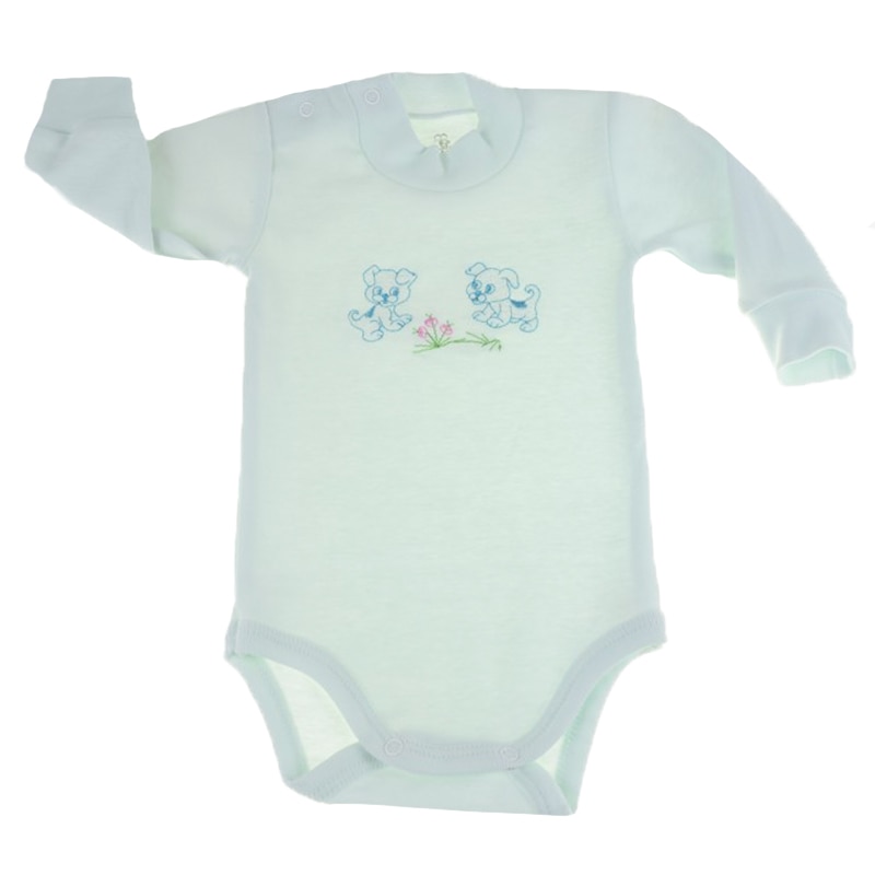 Body cu maneca lunga, bebelusi, Pifou, Verde