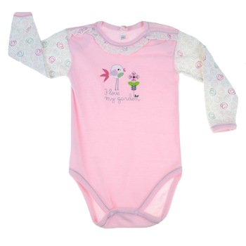 Body cu maneca lunga pentru fete Koala Tajemniczy Ogrod 04-225, Roz, 80 cm Body cu maneca lunga pentru fete Koala Tajemniczy Ogrod 04-225, Roz, 80 cm