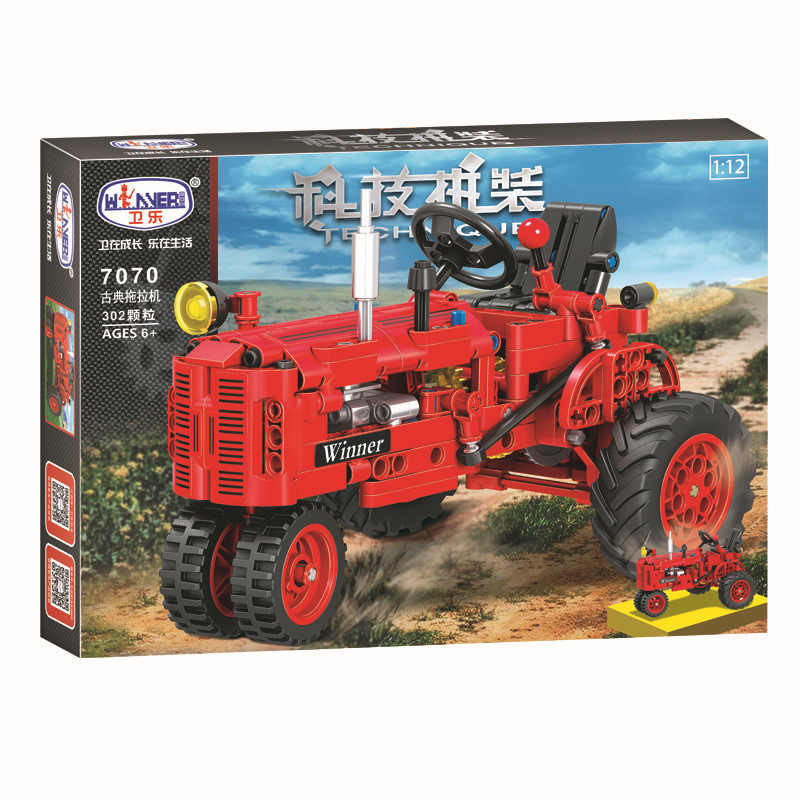 Set de constructie, Tractor Winner, 302 piese ABS