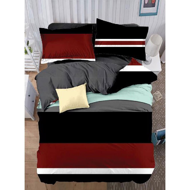 Lenjerie de Pat din Finet Satinat, Sonia Home, 6 Piese, Pat 2 persoane, E40-09