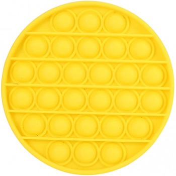 Joc Pop it galben din silicon, 13 cm Joc Pop it galben din silicon, 13 cm