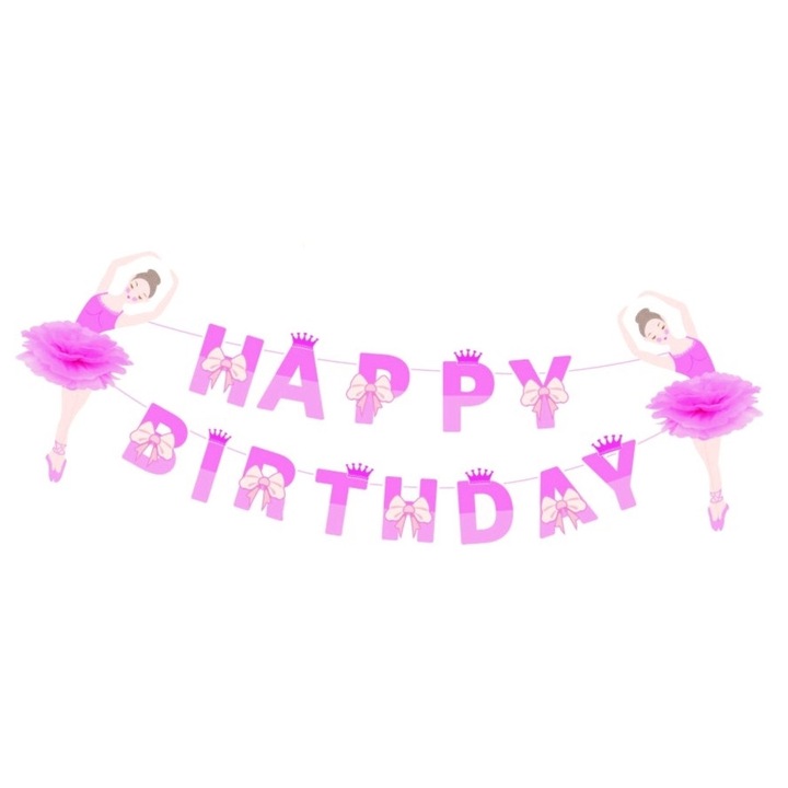 Ghirlanda balerina Happy Birthday 4,5 m
