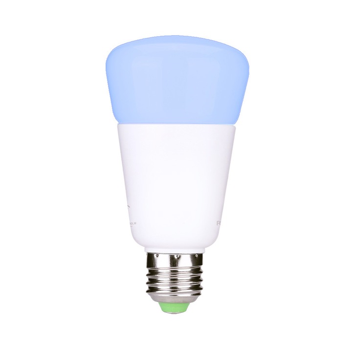 Смарт крушка LED RGBW Feibit, ZigBee, E27, 9W, 750 lm, Бяла/Цветна светлина, Димируема, Съвместимост с Houseper, Amazon Alexa и Google Assistant