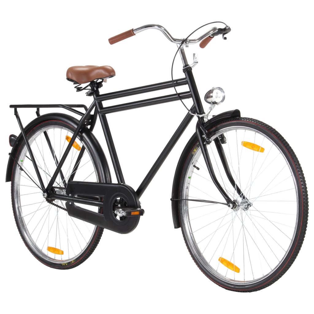Barry Inspector Really Bicicleta olandeza barbati, vidaXL, Otel, roata 28 inch, 190 x 104 cm,  Negru - eMAG.ro