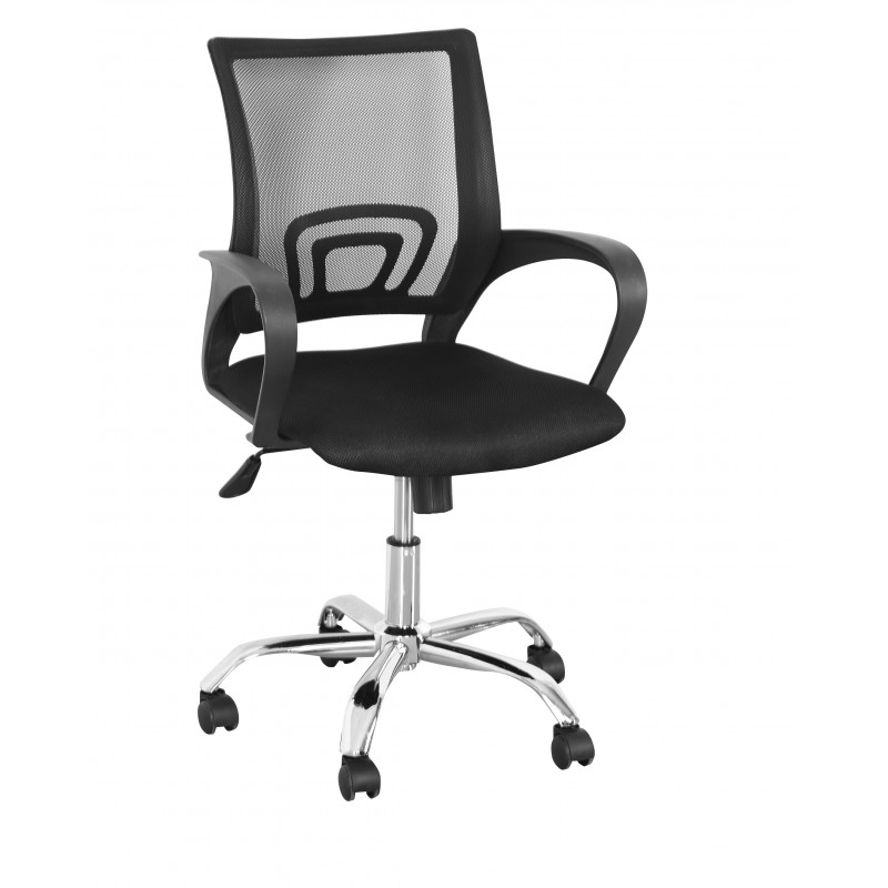 Scaun pentru birou, rotativ, 57 x 51 x 90 cm, Grunberg QZY6001/Negru