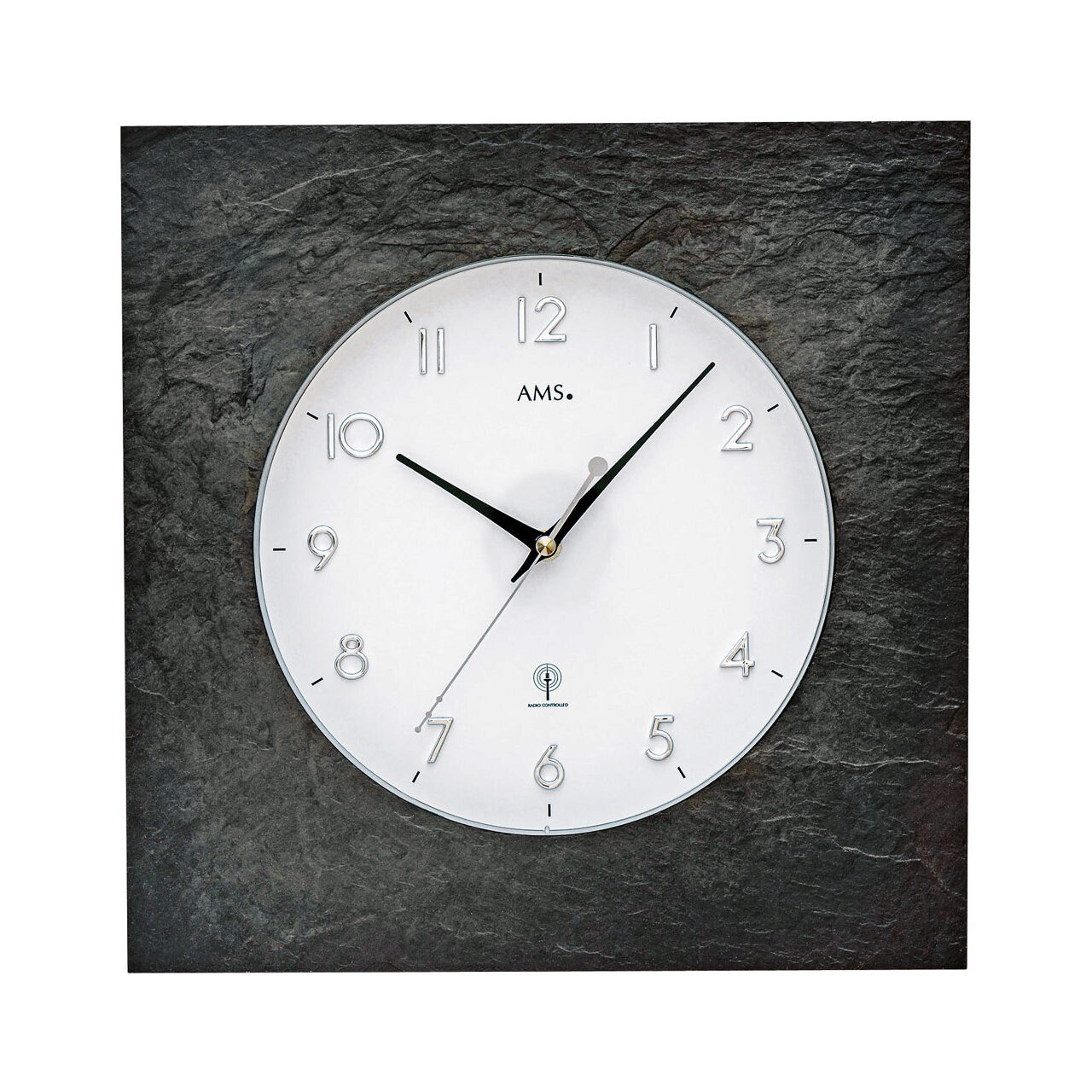 Ceas de perete AMS 5546, Quartz, Alb, Analogic, Modern