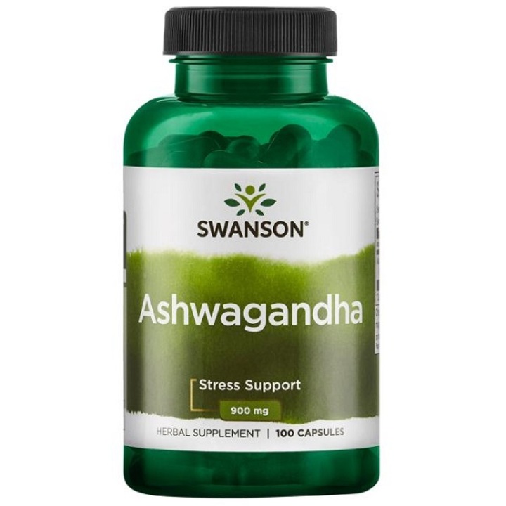 Étrend-kiegészítő, Swanson Ashwagandha (900 mg) - 100 kapszula (50 adag)