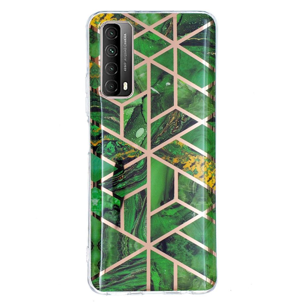 Husa compatibila cu Huawei P Smart 2021 model Crystal Electroplated Marble, Silicon, Antisoc, TPU, Viceversa