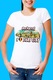 Tricou personalizat cu mesaj, U-Design, I Love That City, serigrafie policromie , XL INTL, alb