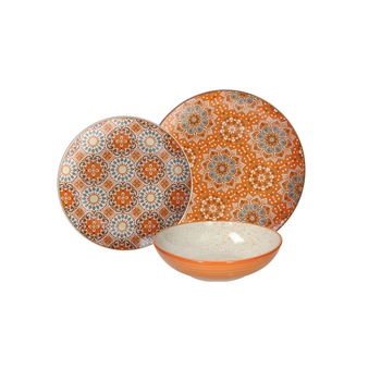 Set Farfurii 18 piese , Tognana , Curcuma , ceramica stoneware, 27 cm/20.5 cm/19 cm Set Farfurii 18 piese , Tognana , Curcuma , ceramica stoneware, 27 cm/20.5 cm/19 cm