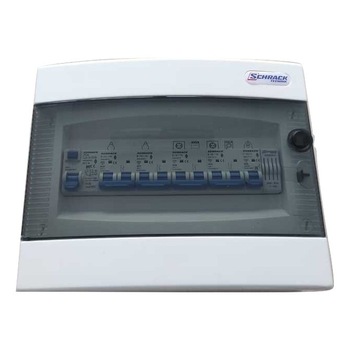 Tablou electric complet, echipat cu 4 circuite, o sonerie si un intreruptor diferential de 25A Tablou electric complet, echipat cu 4 circuite, o sonerie si un intreruptor diferential de 25A