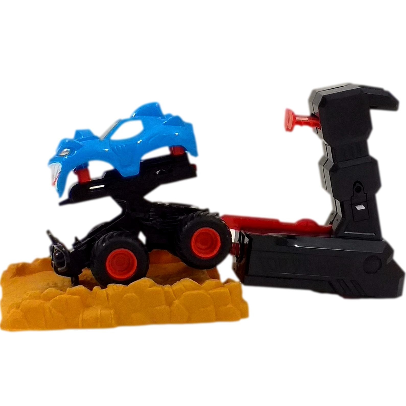 Masinuta cu lansator, albastru deschis