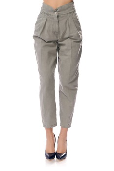 Pantalon de dama, din denim, cu talie inalta CuAnna, Gri, S Pantalon de dama, din denim, cu talie inalta CuAnna, Gri, S