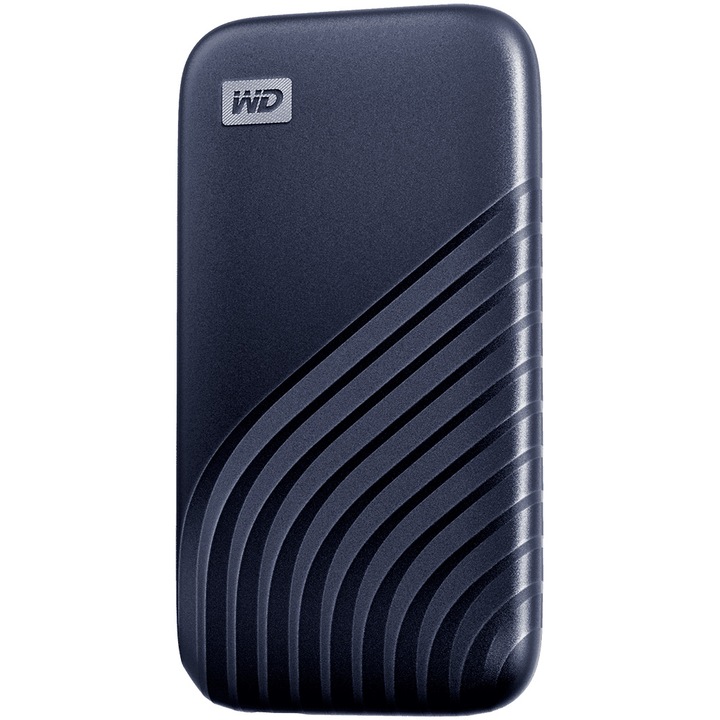 Външен SSD WD My Passport™ 500GB, USB 3.2 Gen2 Type-C/A, NVMe, Midnight Blue