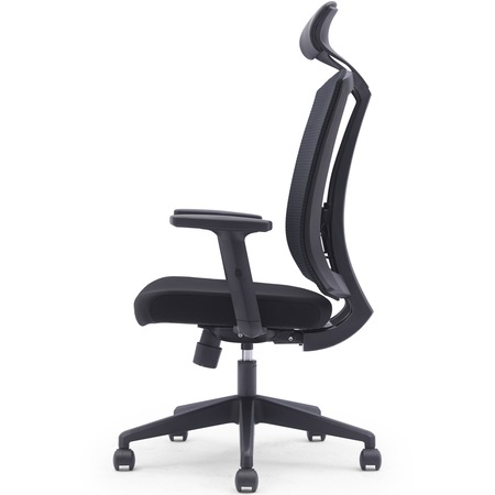 Scaun birou Kring Jett, cu tetiera, mesh, Negru