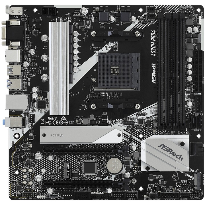 ASRock A520M PRO4 alaplap, Socket AM4