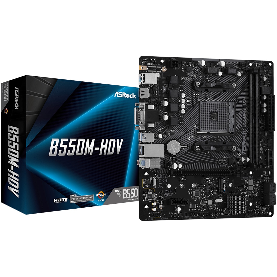 Placa de baza ASRock B550M-HDV, Socket AM4