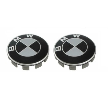 Set 2 capacele BMW 68mm negru-alb pentru jante aliaj Set 2 capacele BMW 68mm negru-alb pentru jante aliaj