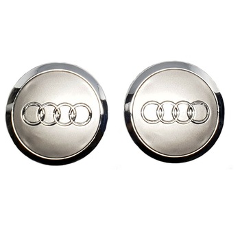 Set 2 capacele Audi 69mm GRI+CROM pentru jante aliaj Set 2 capacele Audi 69mm GRI+CROM pentru jante aliaj