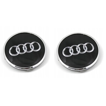 Set 2 capacele Audi 69mm NEGRU+CROM pentru jante aliaj Set 2 capacele Audi 69mm NEGRU+CROM pentru jante aliaj