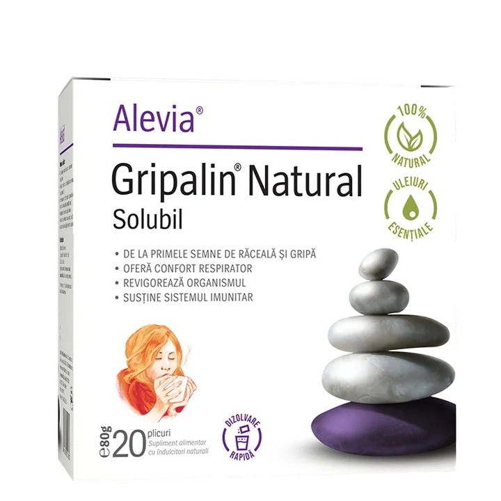 Supliment alimentar Gripalin solubil, 20 plicuri